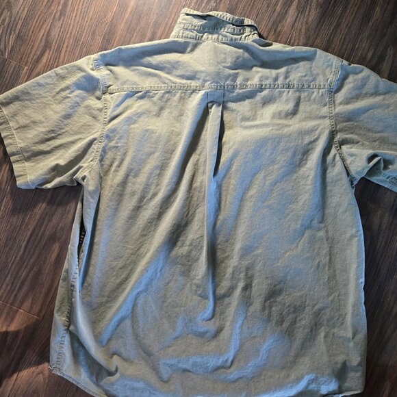 RED HEAD Men's 100% Cotton Olive Green Short-Sleeved Shirt SIZE 2X - Picture 2 of 7